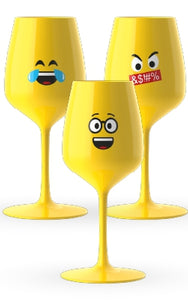 Santero wineglas "emoji"